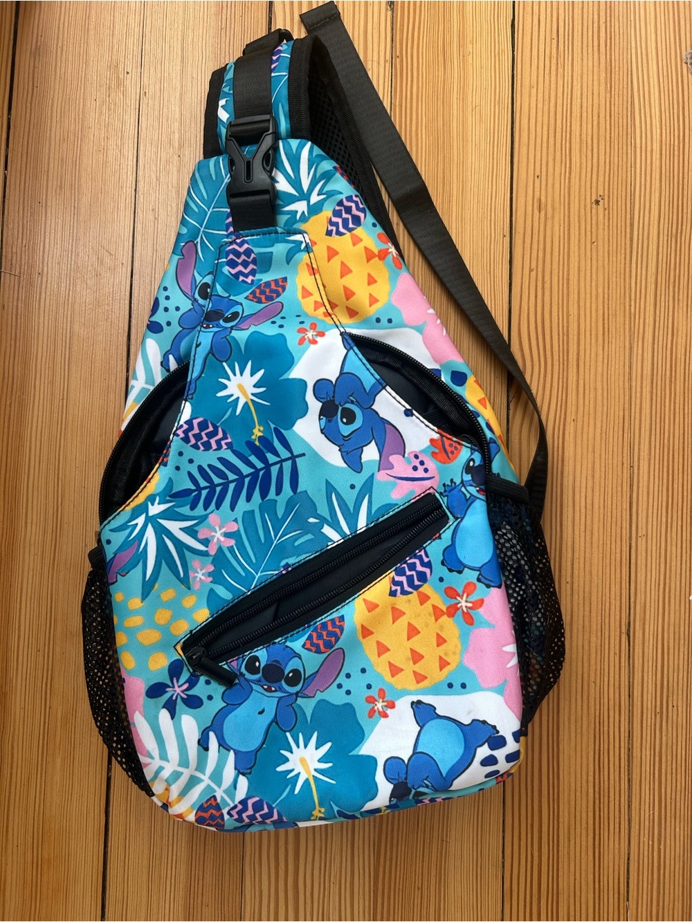 Blue Stitch Tropical Sling Bag